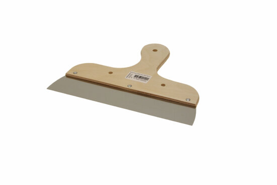 Spackmes LAAG hout RVS  25 cm. 