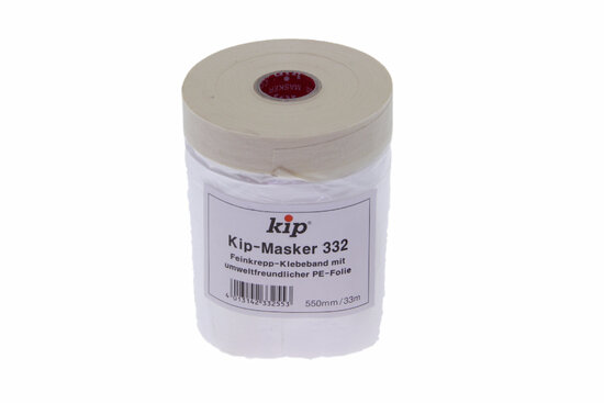 KIP-332 Maskingtape + folie 30 cm Rollengte 33 mtr. 