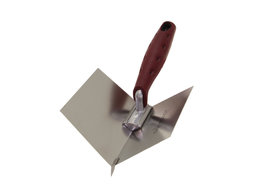 DOORDAGT Hoektroffel RVS met snijpunt 125 x 100 mm. voor gips 